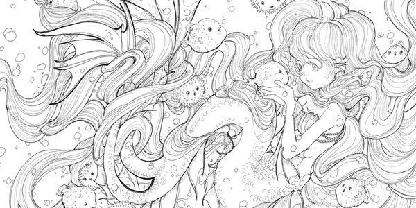 WATSON-GUPTILL Pop Manga Mermaids And Other Sea Creatures A Coloring Book 7 WATSON-GUPTILL Pop Manga Mermaids And Other Sea Creatures A Coloring Book - Image 5